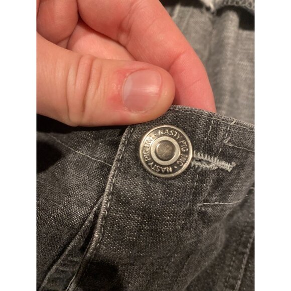 Mens Nasty Pig Gray Overalls Brawn Gray Medium Jeans Overall Straps NastyPig - Picture 11 of 11